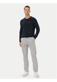Aeronautica Militare Sweter 262MA1631UL00506 Granatowy Regular Fit. Kolor: niebieski. Materiał: bawełna #3