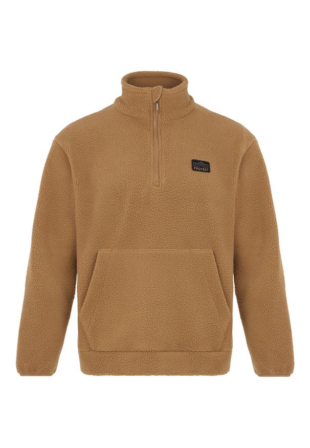 Bluza polarowa z półgolfem męska Protest PRTPORIS. Kolor: brązowy. Materiał: polar. Sport: turystyka piesza