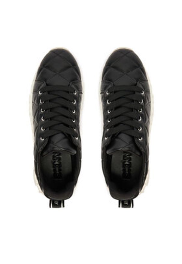 DKNY Sneakersy K4590226 Czarny. Kolor: czarny. Materiał: skóra