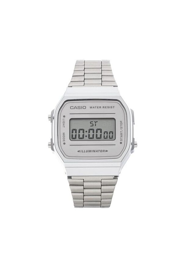 Casio Zegarek Vintage A168WEM-7EF Srebrny. Kolor: srebrny. Styl: vintage