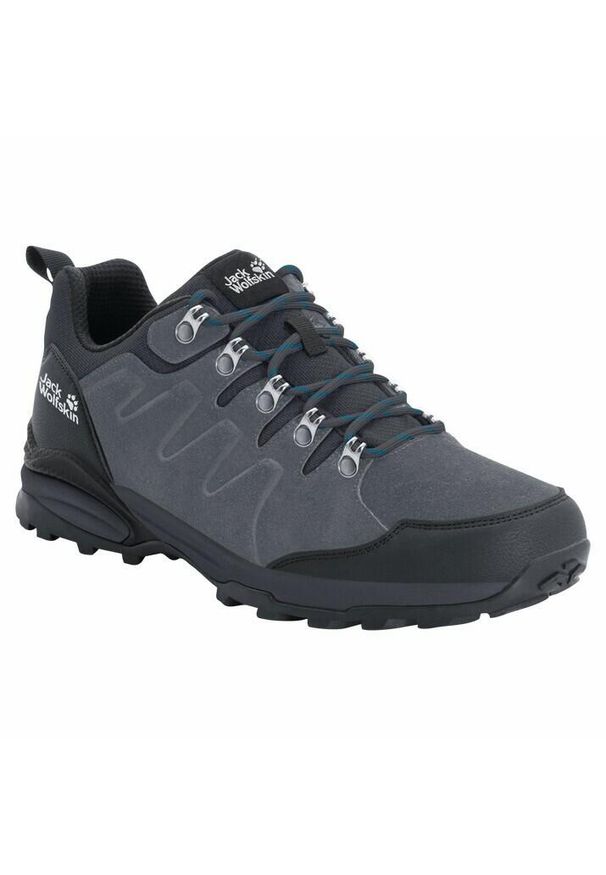 Buty trekkingowe męskie Jack Wolfskin Refugio Texapore Low. Zapięcie: sznurówki. Kolor: wielokolorowy, czarny, szary. Materiał: materiał. Szerokość cholewki: normalna