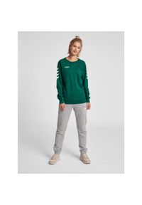 Bluza do piłki ręcznej damska Hummel Go Cotton Sweatshirt Woman. Kolor: zielony