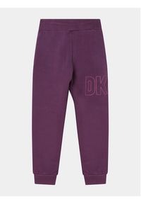 DKNY Spodnie dresowe D54000 S Fioletowy Regular Fit. Kolor: fioletowy. Materiał: bawełna