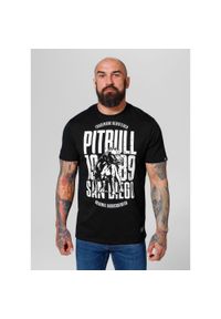 PITBULL - Koszulka męska Pitbull San Diego Dog. Kolor: czarny. Sport: turystyka piesza #1