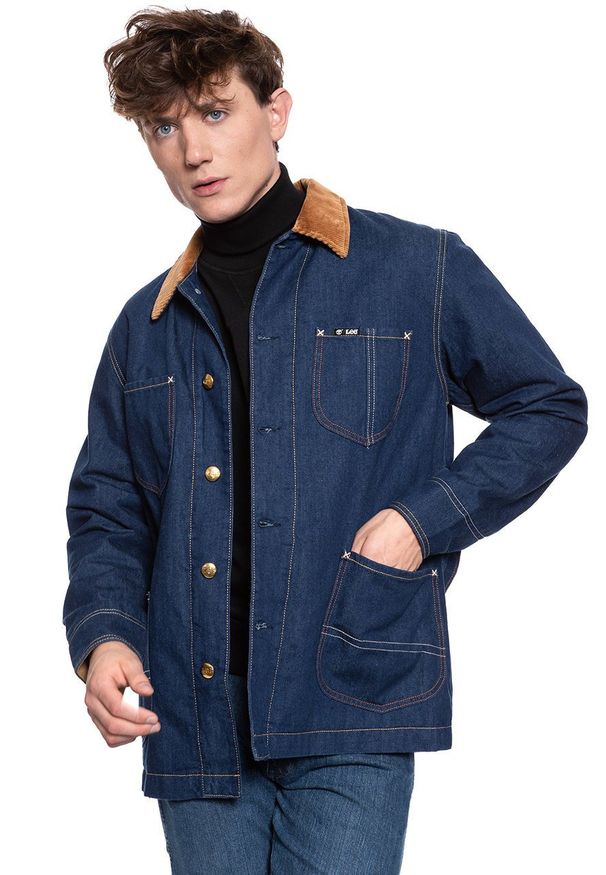 Lee - KURTKA JEANSOWA LEE x TIMBERLAND BOX JACKET RINSE L87JGT36 112122924. Materiał: jeans
