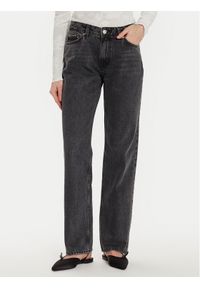 Gina Tricot Jeansy 21489 Czarny Straight Fit. Kolor: czarny #1