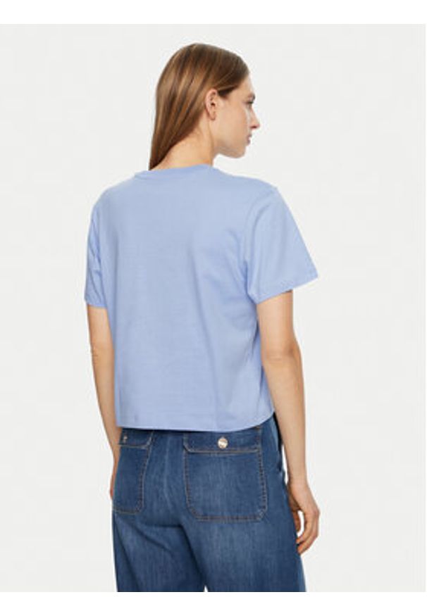 Guess Jeans T-Shirt W5RI43 K8HM0 Niebieski Regular Fit. Kolor: niebieski. Materiał: bawełna