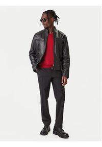 TOMMY HILFIGER - Tommy Hilfiger Kurtka skórzana Racer MW0MW41961 Czarny Regular Fit. Kolor: czarny. Materiał: skóra #5