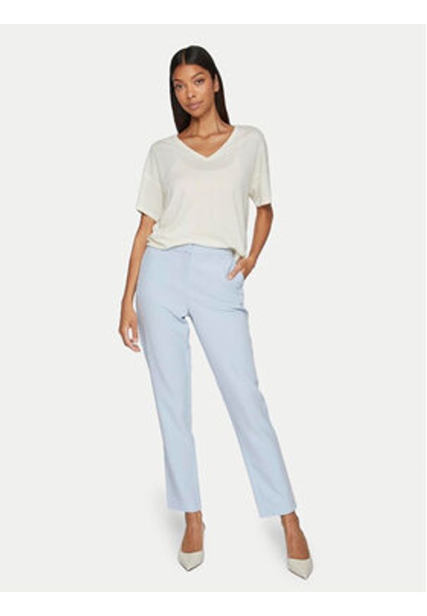 Vila T-Shirt Abella 14089540 Biały Relaxed Fit. Kolor: biały. Materiał: syntetyk