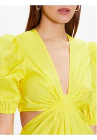 TwinSet - TWINSET Sukienka letnia 231TT2044 Żółty Regular Fit. Kolor: żółty. Materiał: bawełna. Sezon: lato #3