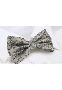 Mucha Męska w Zestawie z Poszetką - Alties - Popiel, Drobny Wzór. Styl: elegancki, sportowy #2