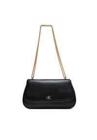 Calvin Klein Torebka Ck Convertible Chain Medium Bag LV04F3171G Czarny. Kolor: czarny. Materiał: skórzane #2