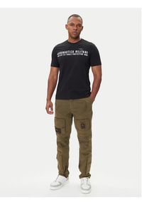 Aeronautica Militare T-Shirt 252TS1942UJ00538 Czarny Regular Fit. Kolor: czarny. Materiał: bawełna