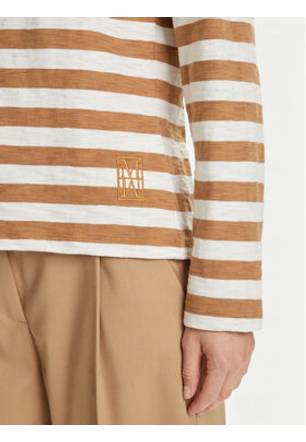 Marc O'Polo Bluzka 508 3014 52145 Beżowy Relaxed Fit. Typ kołnierza: polo. Kolor: beżowy. Materiał: bawełna