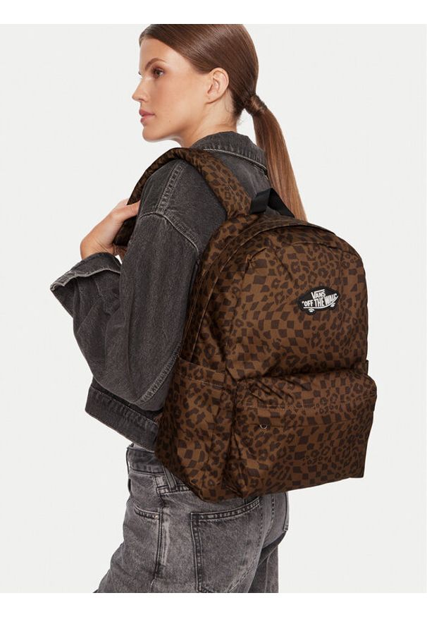 Vans Plecak B Old Skool Grom VN000H567UG1 Brązowy. Kolor: brązowy. Materiał: materiał
