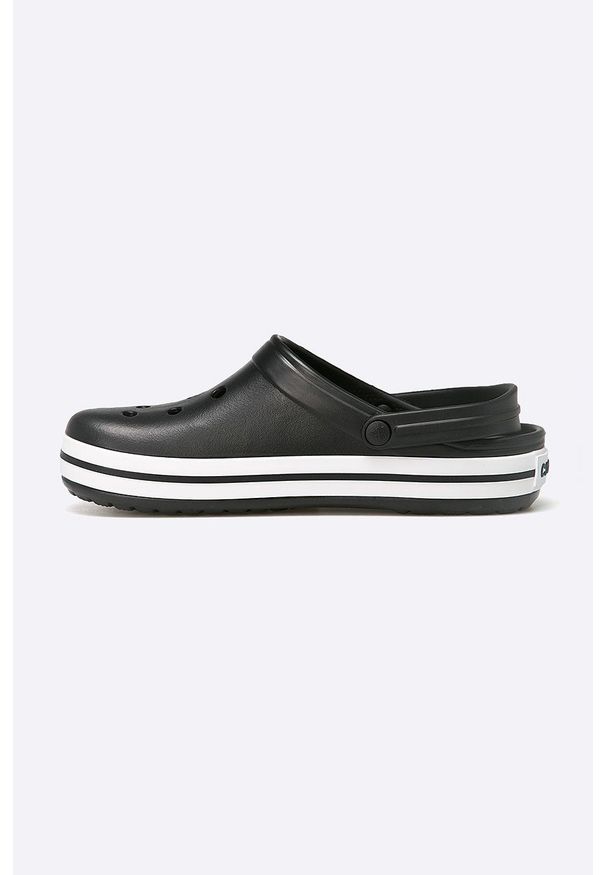 Crocs - Klapki Crocband. Nosek buta: okrągły. Kolor: czarny. Materiał: guma