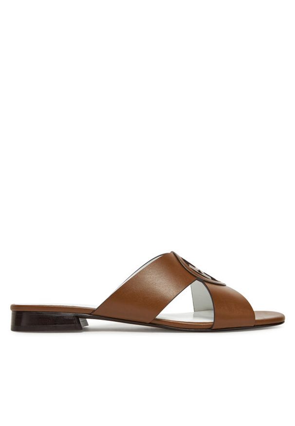 Tory Burch Klapki Miller 162574 Brązowy. Kolor: brązowy. Materiał: skóra