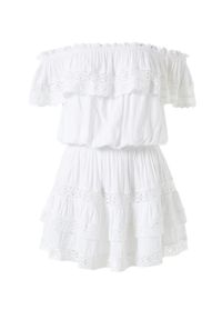 Melissa Odabash - MELISSA ODABASH - Biała sukienka mini Melody. Kolor: biały. Materiał: bawełna, koronka. Wzór: koronka. Długość: mini #4