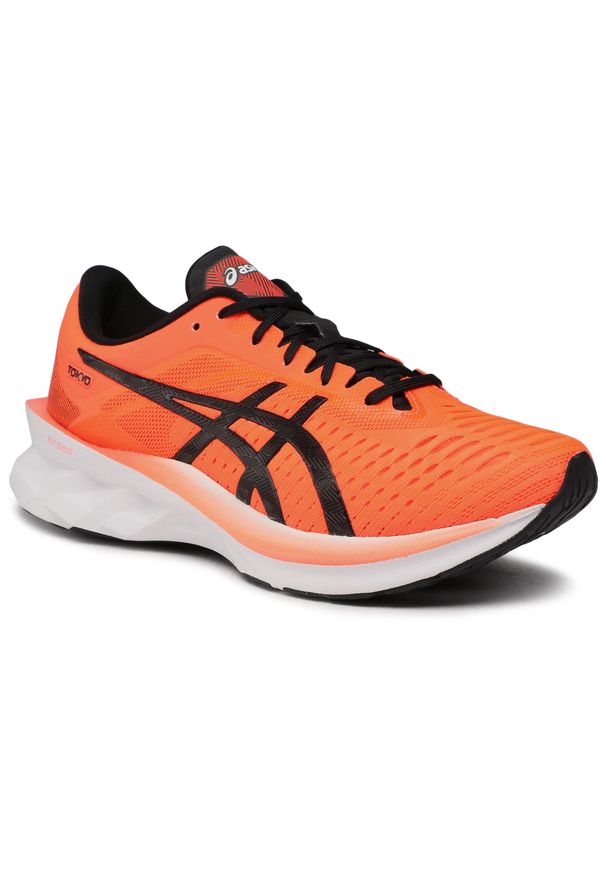 Buty Asics Novablast Tokyo 1011B072 Sunrise Red/Black 600. Kolor: pomarańczowy. Materiał: materiał