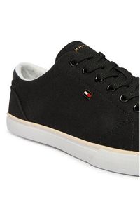 TOMMY HILFIGER - Tommy Hilfiger Tenisówki Th Low Profile Vulc Canvas FW0FW09102 Czarny. Kolor: czarny. Materiał: materiał #4