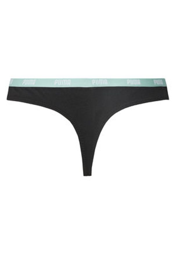 Puma Komplet 3 par stringów 907590 Czarny. Kolor: czarny. Materiał: bawełna