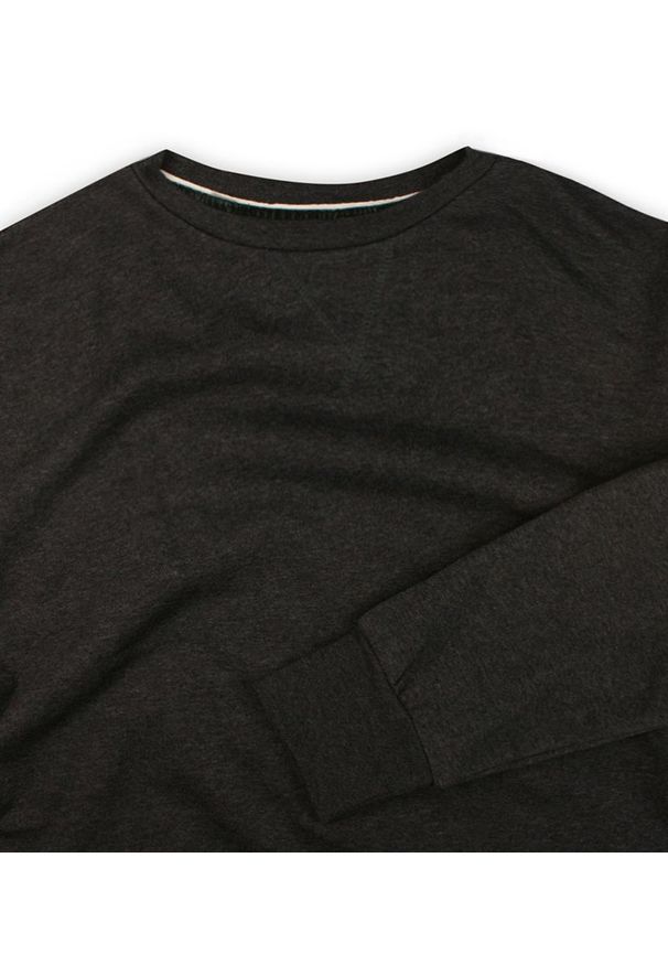 Bluza Popielata, Okrągły Dekolt, bez Kaptura, bez Nadruku, Jednokolorowa, Męska -Brave Soul. Typ kołnierza: bez kaptura. Kolor: szary. Materiał: bawełna, poliester, tkanina. Styl: klasyczny