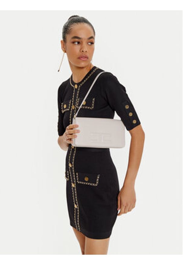 Elisabetta Franchi Torebka BS-82N-47E2-V560 Biały. Kolor: biały. Materiał: skórzane