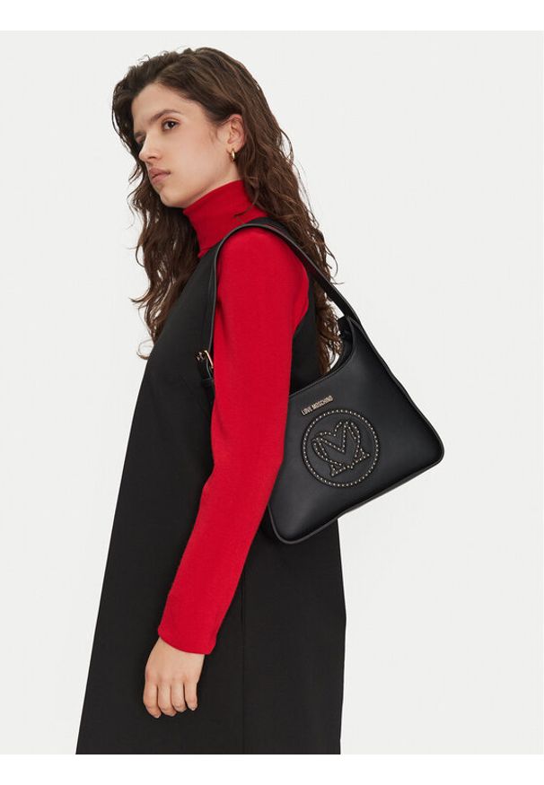 Love Moschino - LOVE MOSCHINO Torebka JC4066PP1ML1200A Czarny. Kolor: czarny. Materiał: skórzane