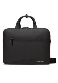 Calvin Klein Torba na laptopa Rubberized Conv Laptop Bag K50K511712 Czarny. Kolor: czarny. Materiał: materiał