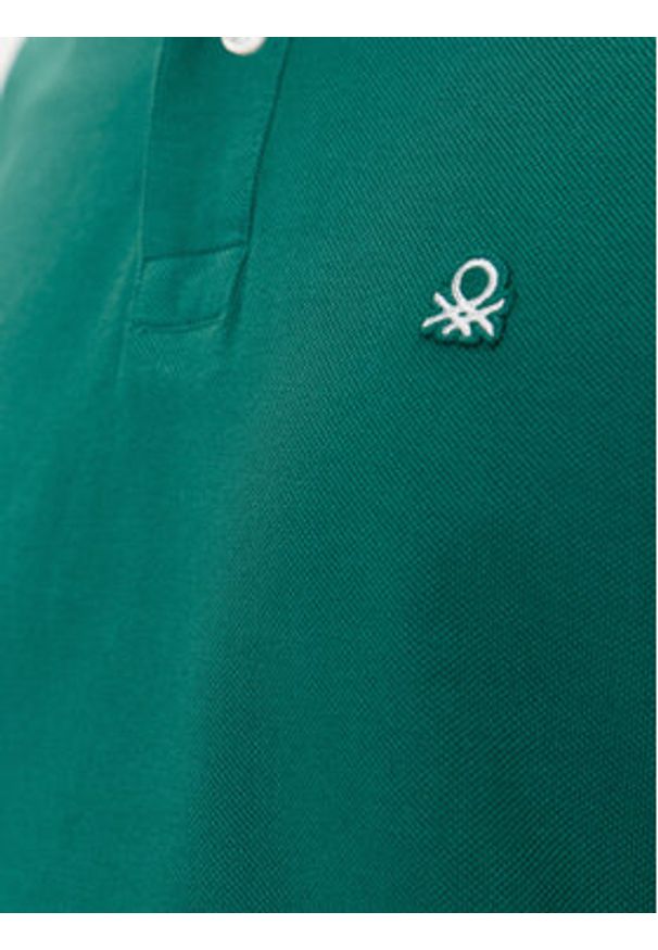 United Colors of Benetton - United Colors Of Benetton Polo 3089J3179 Zielony Regular Fit. Typ kołnierza: polo. Kolor: zielony. Materiał: bawełna