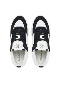 Calvin Klein Jeans Sneakersy Bold Flatf Low Lace Mix YW0YW01742 Biały. Kolor: biały. Materiał: skóra, zamsz #5