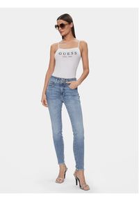 Guess Body Carrie O2GM12 KBBU1 Biały Slim Fit. Kolor: biały. Materiał: bawełna