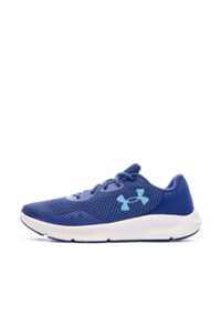 Buty do biegania męskie Under Armour Charged 3 Pursuit. Zapięcie: sznurówki. Kolor: niebieski. Materiał: materiał, tkanina, syntetyk. Szerokość cholewki: normalna. Sport: bieganie, turystyka piesza