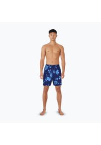 Szorty kąpielowe męskie Nike Fine Floral 7" Volley. Kolor: niebieski