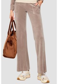 Juicy Couture - JUICY COUTURE Ciemno-beżowe spodnie dresowe damskie Layla Low Rise Pocket, Rozmiar XS. Stan: obniżony. Kolor: beżowy. Materiał: dresówka #5