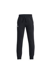 Spodnie dresowe chłopięce Under Armour UA Rival Fleece Joggers - czarne. Kolor: czarny. Materiał: dresówka