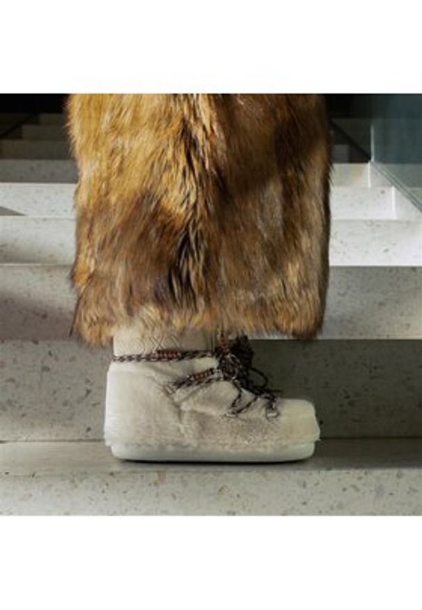 Roxy Śniegowce CEO-JY02985G-1 Écru. Materiał: materiał