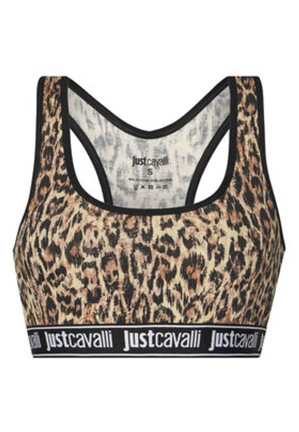 Just Cavalli Biustonosz top 78PAJU02 CJUT3 Brązowy. Kolor: brązowy. Materiał: bawełna