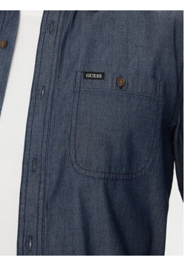 Guess Koszula jeansowa M5GH13 D5NN0 Granatowy Regular Fit. Kolor: niebieski. Materiał: bawełna