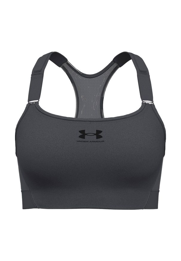Biustonosz treningowy Under Armour HeatGear Armour High. Kolor: szary. Sport: fitness