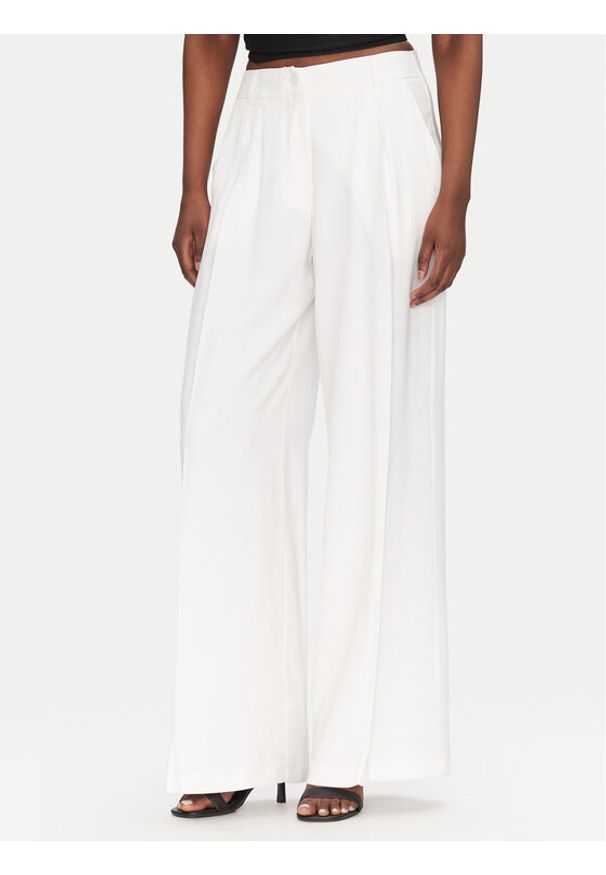 ACCESS FASHION Spodnie palazzo 53-5084-195 Biały Wide Leg. Kolor: biały. Materiał: wiskoza
