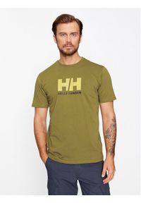Helly Hansen T-Shirt Logo 33979 Zielony Regular Fit. Kolor: zielony. Materiał: bawełna