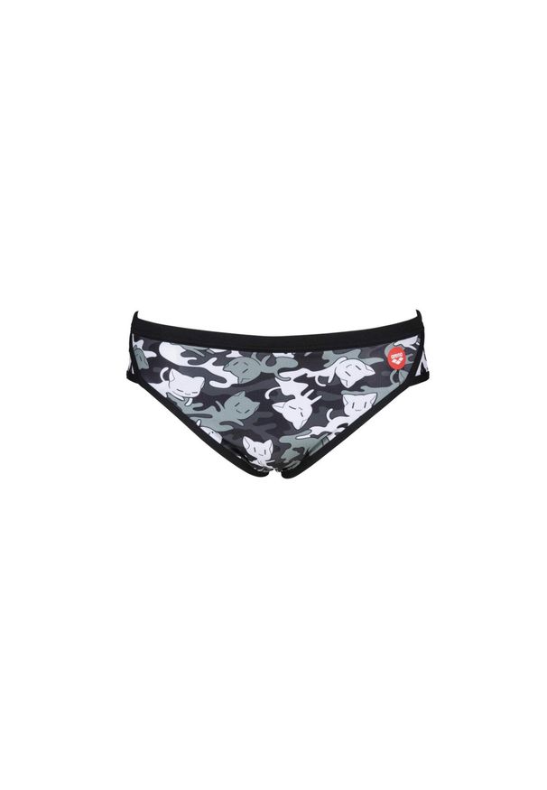 Slipy kąpielówki męskie Arena Crazy Camo Cats. Kolor: zielony, szary, biały, wielokolorowy