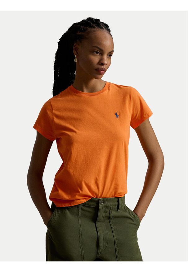 Polo Ralph Lauren T-Shirt 211B14605001 Pomarańczowy Classic Fit. Typ kołnierza: polo. Kolor: pomarańczowy. Materiał: bawełna
