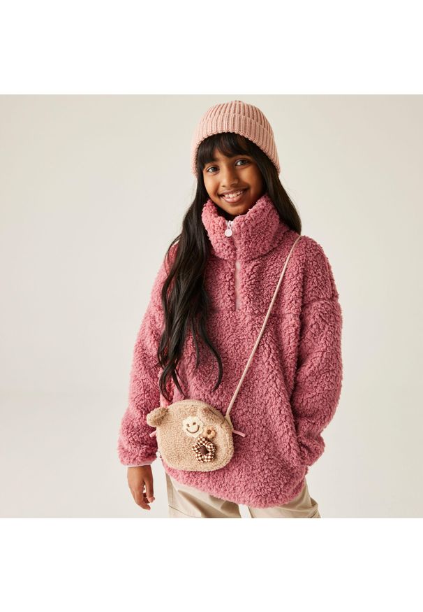 Regatta - Kaliza Half Zip Kids Polar turystyczny. Kolor: różowy. Materiał: polar. Sport: turystyka piesza