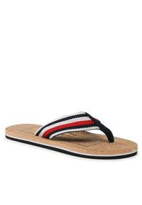 TOMMY HILFIGER - Tommy Hilfiger Japonki Cork Beach Sandal FM0FM04475 Kolorowy. Materiał: materiał. Wzór: kolorowy #3