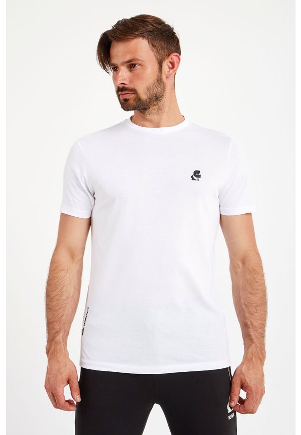 Karl Lagerfeld - T-SHIRT KARL LAGERFELD. Materiał: guma. Wzór: aplikacja