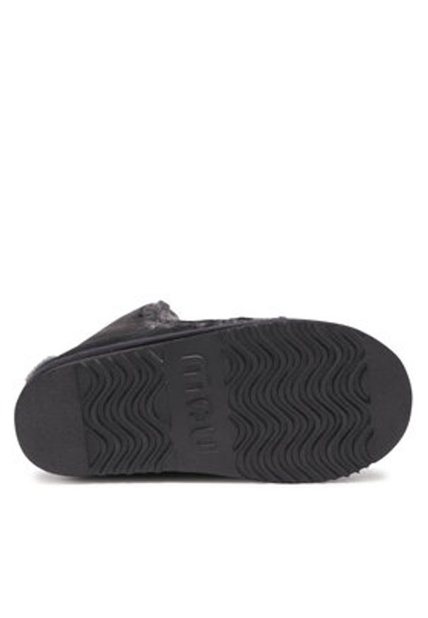 Mou Śniegowce Eskimo 18 Glitter Logo MU.FW101050A Czarny. Kolor: czarny. Materiał: skóra