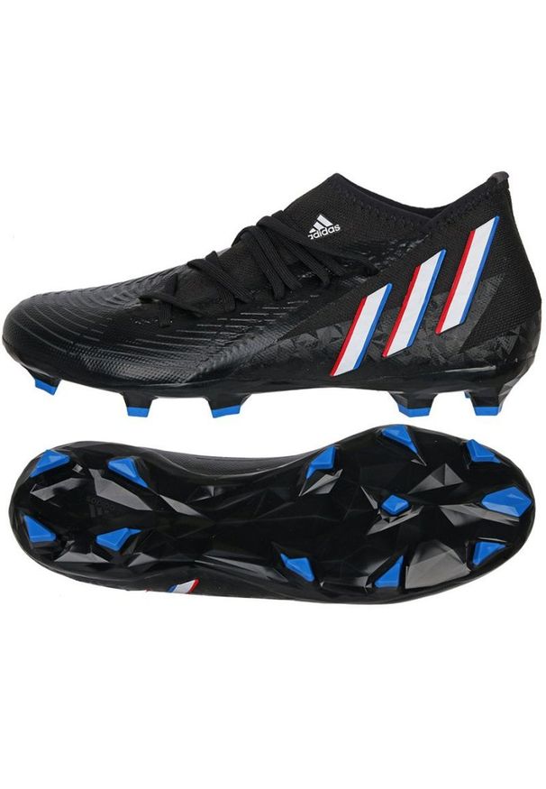Adidas - Buty piłkarskie adidas Predator Edge.3 Fg M GV9856 czarne czarne. Zapięcie: sznurówki. Kolor: czarny. Materiał: syntetyk, guma. Sport: piłka nożna