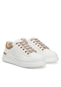 TOMMY HILFIGER - Tommy Hilfiger Sneakersy Low Cut Lace-Up T3A9-33751-1355 S Biały. Kolor: biały. Materiał: skóra, skóra ekologiczna #5